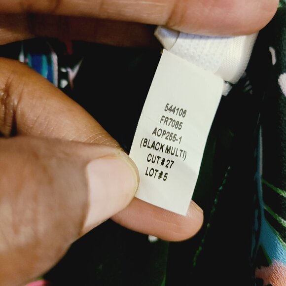 A New Day | Women's Black Multicolored Floral Print Mini Dress (Size Small) - Picture 4 of 14